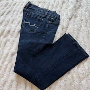7 For All Mankind Dark Indigo Boot Cut Jeans